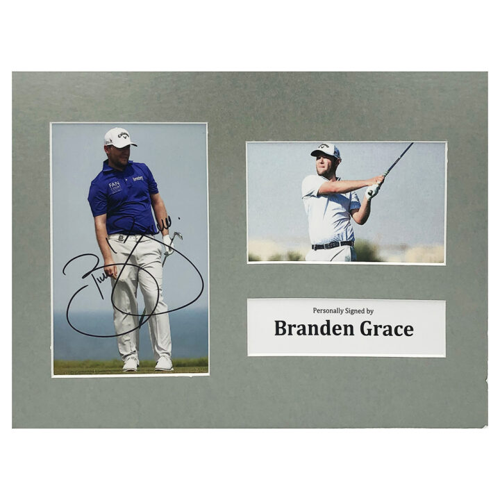 Signed Branden Grace Photo Display - 12x8 Golf Autograph