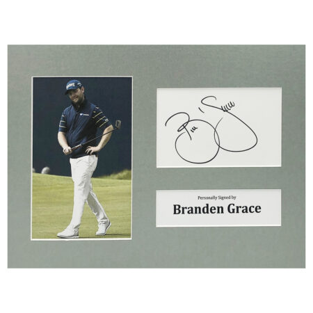 Signed Branden Grace Photo Display - 12x8 Golf Icon