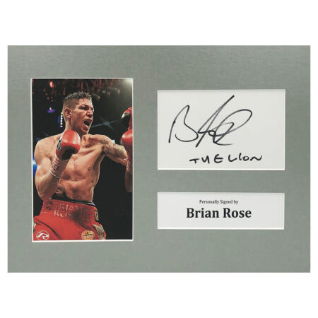 Signed Brian Rose Photo Display - 12x8 Boxing Icon