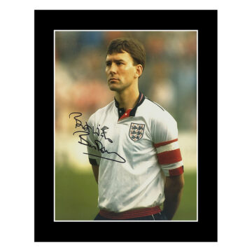 Signed Bryan Robson Photo Display - 12x10 England Icon Autograph