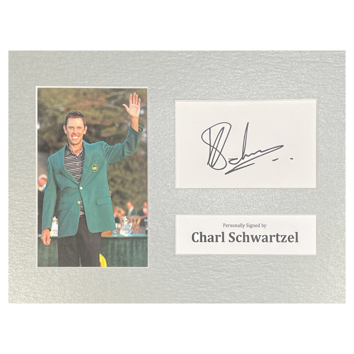 Signed Charl Schwartzel Photo Display - 12x8 Masters Champion 2011