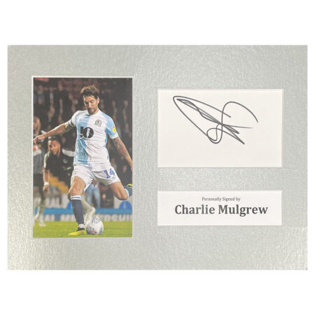 Signed Charlie Mulgrew Photo Display - 12x8 Blackburn Rovers Icon