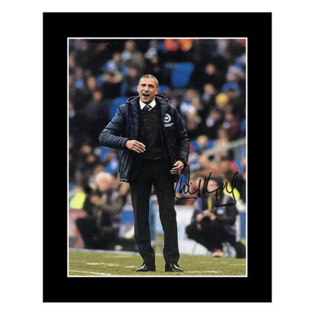 Signed Chris Hughton Photo Display - 10x8 Brighton & Hove Albion Icon