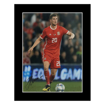 Signed Chris Mepham Photo Display - 12x10 Wales Icon Autograph