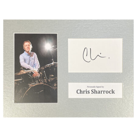 Signed Chris Sharrock Photo Display - 12x8 Music Icon