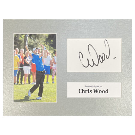 Signed Chris Wood Photo Display - 12x8 Golf Icon