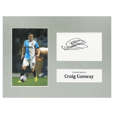 Signed Craig Conway Photo Display - 12x8 Blackburn Rovers Icon