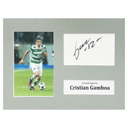 Signed Cristian Gamboa Photo Display - 12x8 Celtic Icon