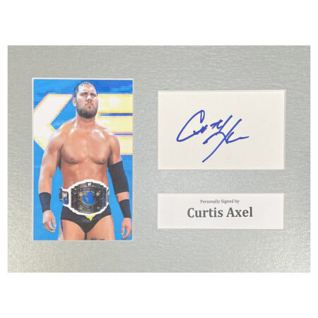 Signed Curtis Axel Photo Display - 12x8 Wrestling Icon