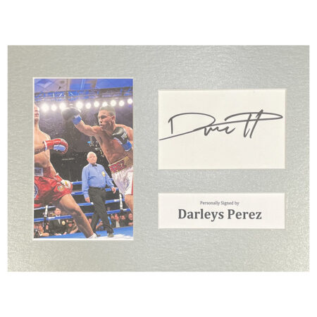 Signed Darleys Perez Photo Display - 12x8 Boxing Icon