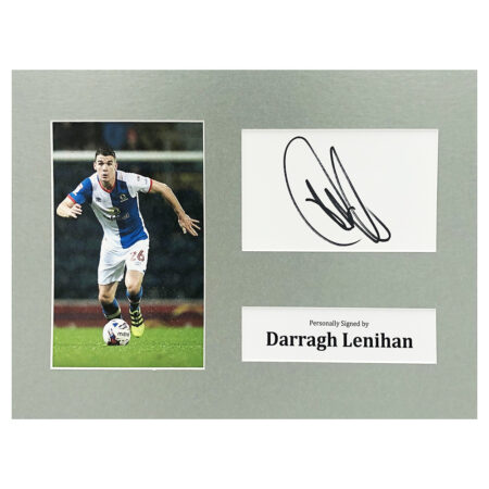 Signed Darragh Lenihan Photo Display - 12x8 Blackburn Rovers Icon