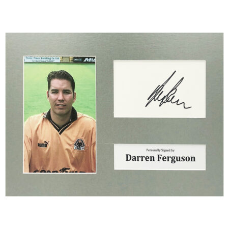 Signed Darren Ferguson Photo Display - 12x8 Wolves Icon