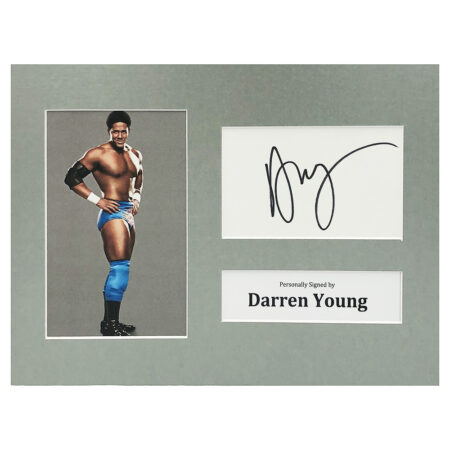 Signed Darren Young Photo Display - 12x8 Wrestling Icon