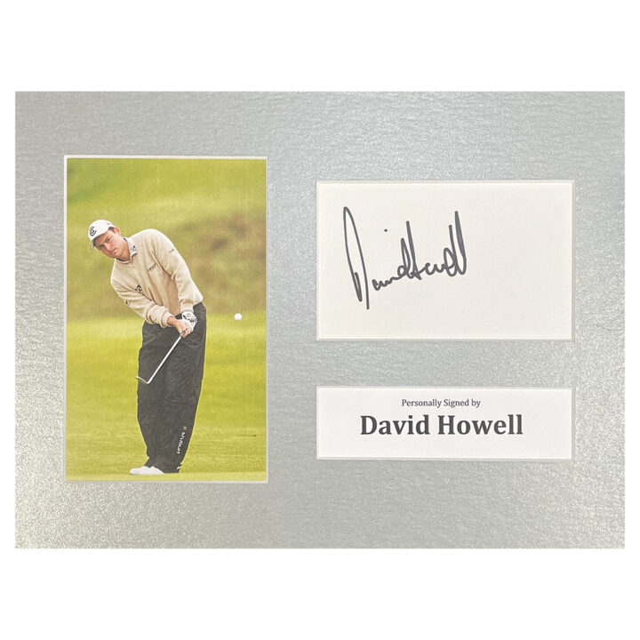 Signed David Howell Photo Display - 12x8 Golf Icon