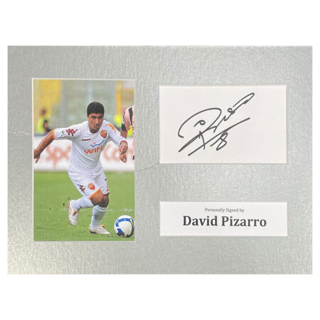 Signed David Pizarro Photo Display - 12x8 Roma Icon