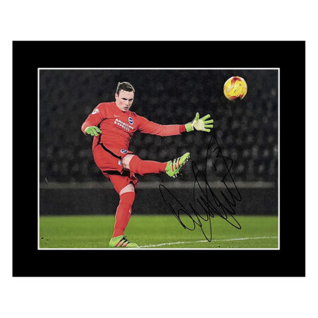 Signed David Stockdale Photo Display - 10x8 Brighton & Hove Albion Icon