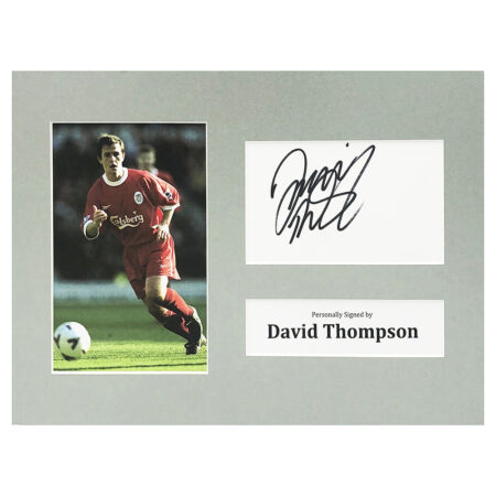 Signed David Thompson Photo Display - 12x8 Liverpool Icon