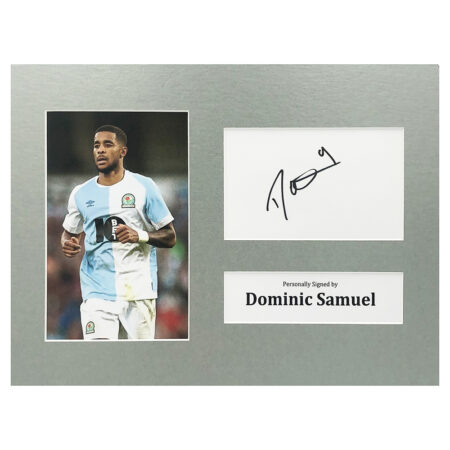 Signed Dominic Samuel Photo Display - 12x8 Blackburn Rovers Icon