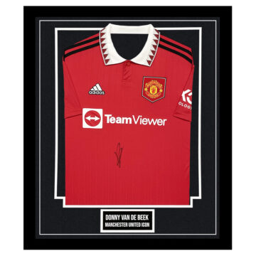 Signed Donny van de Beek Framed Shirt - Manchester United Icon