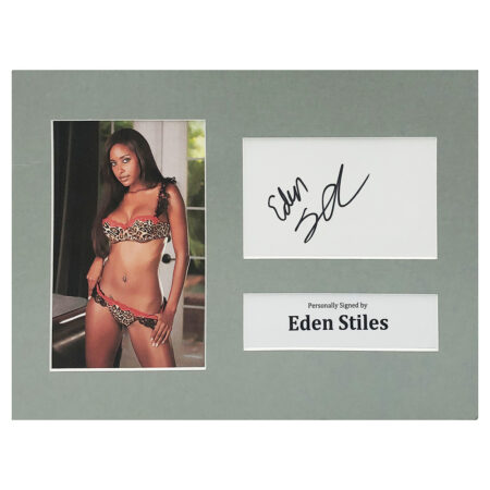 Signed Eden Stiles Photo Display - 12x8 Wrestling Icon