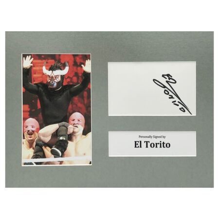 Signed El Torito Photo Display - 12x8 Wrestling Icon