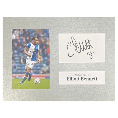 Signed Elliot Bennett Photo Display - 12x8 Blackburn Rovers Icon