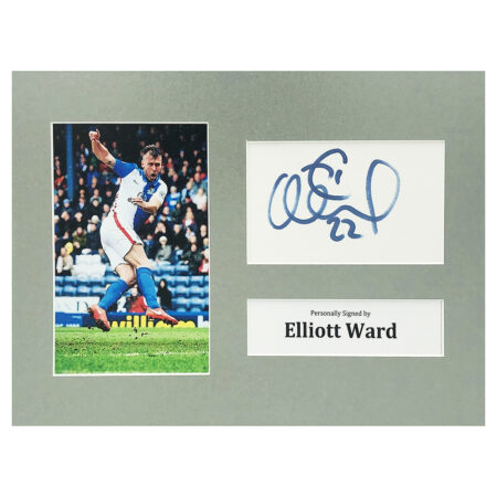 Signed Elliot Ward Photo Display - 12x8 Blackburn Rovers Icon