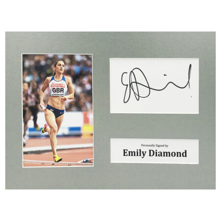 Signed Emily Diamond Photo Display - 12x8 Olympic Icon