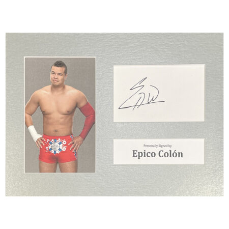 Signed Epico Colon Photo Display - 12x8 Wrestling Icon