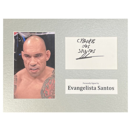 Signed Evangelista Santos Photo Display - 12x8 UFC Icon