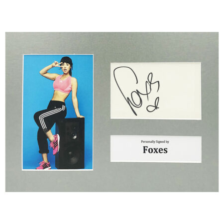 Signed Foxes Photo Display - 12x8 Music Icon Autograph