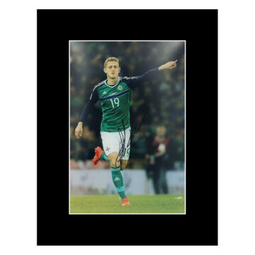 Signed George Saville Photo Display - 16x12 Northern Ireland Icon