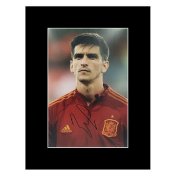 Signed Gerard Moreno Photo Display - 16x12 Spain Icon