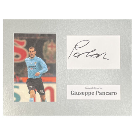 Signed Giuseppe Pancaro Photo Display - 12x8 Lazio Icon