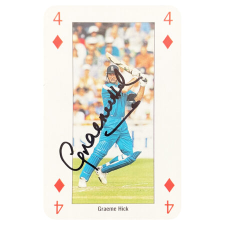 Signed Graeme Hick Playing Card - England Cricket Icon