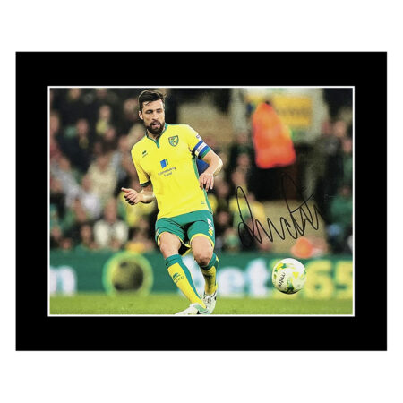 Signed Grant Hanley Photo Display - 10x8 Norwich City Icon Autograph