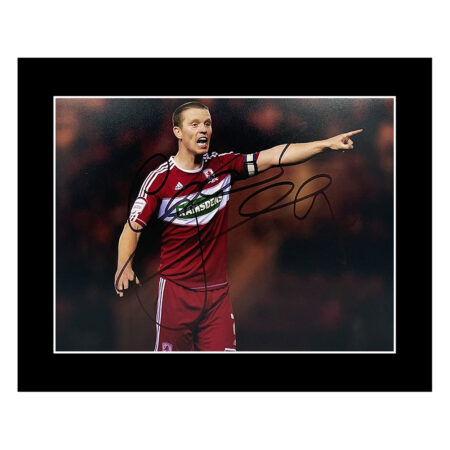 Signed Grant Leadbitter Photo Display - 10x8 Middlesbrough Autograph