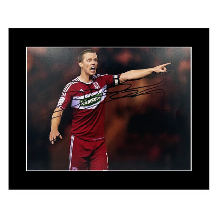 Signed Grant Leadbitter Photo Display - 10x8 Middlesbrough Captain