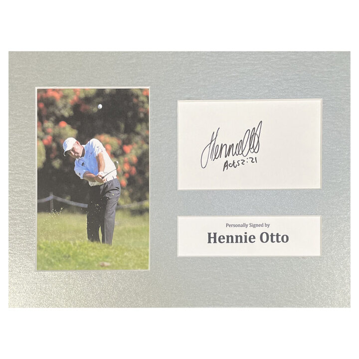 Signed Hennie Otto Photo Display - 12x8 Golf Icon