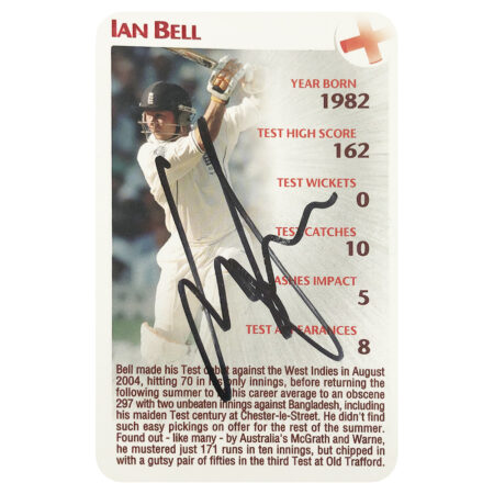 Signed Ian Bell Trade Card - England Cricket Icon