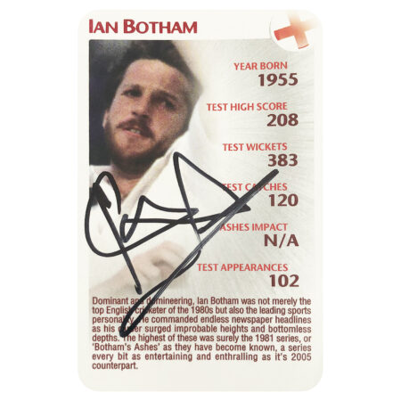 Signed Ian Botham Trade Card - England Cricket Icon