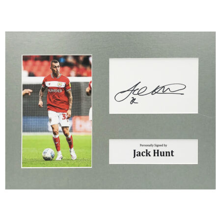 Signed Jack Hunt Photo Display - 12x8 Bristol City Icon