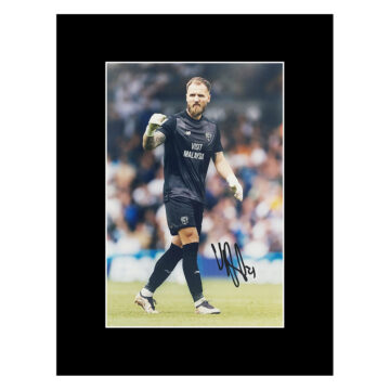 Signed Jak Alnwick Photo Display - 16x12 Cardiff City Icon