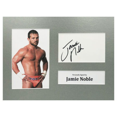 Signed Jamie Noble Photo Display - 12x8 Wrestling Icon