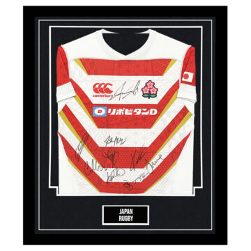 Signed Japan Rugby Framed Shirt - Squad Autograph