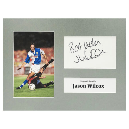 Signed Jason Wilcox Photo Display - 12x8 Blackburn Rovers Icon