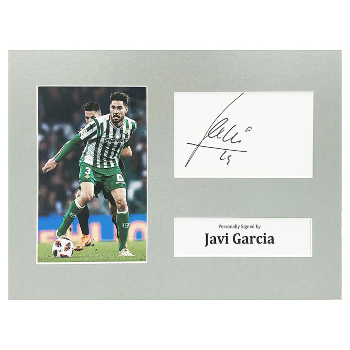 Signed Javi Garcia Photo Display - 12x8 Real Betis Icon