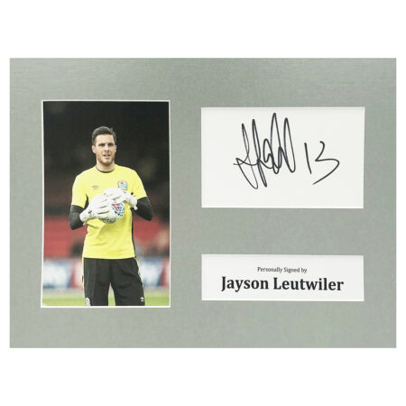 Signed Jayson Leutwiler Photo Display - 12x8 Blackburn Rovers Icon