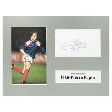 Signed Jean-Pierre Papin Photo Display - 12x8 France Icon