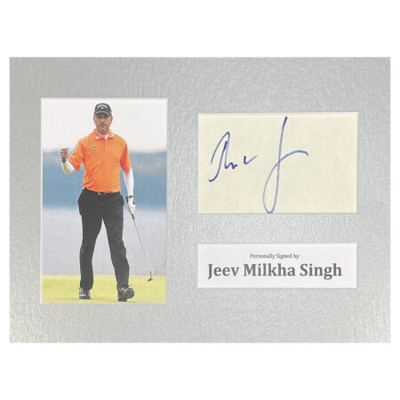 Signed Jeev Milkha Singh Photo Display - 12x8 Golf Icon